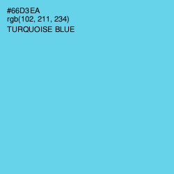 #66D3EA - Turquoise Blue Color Image